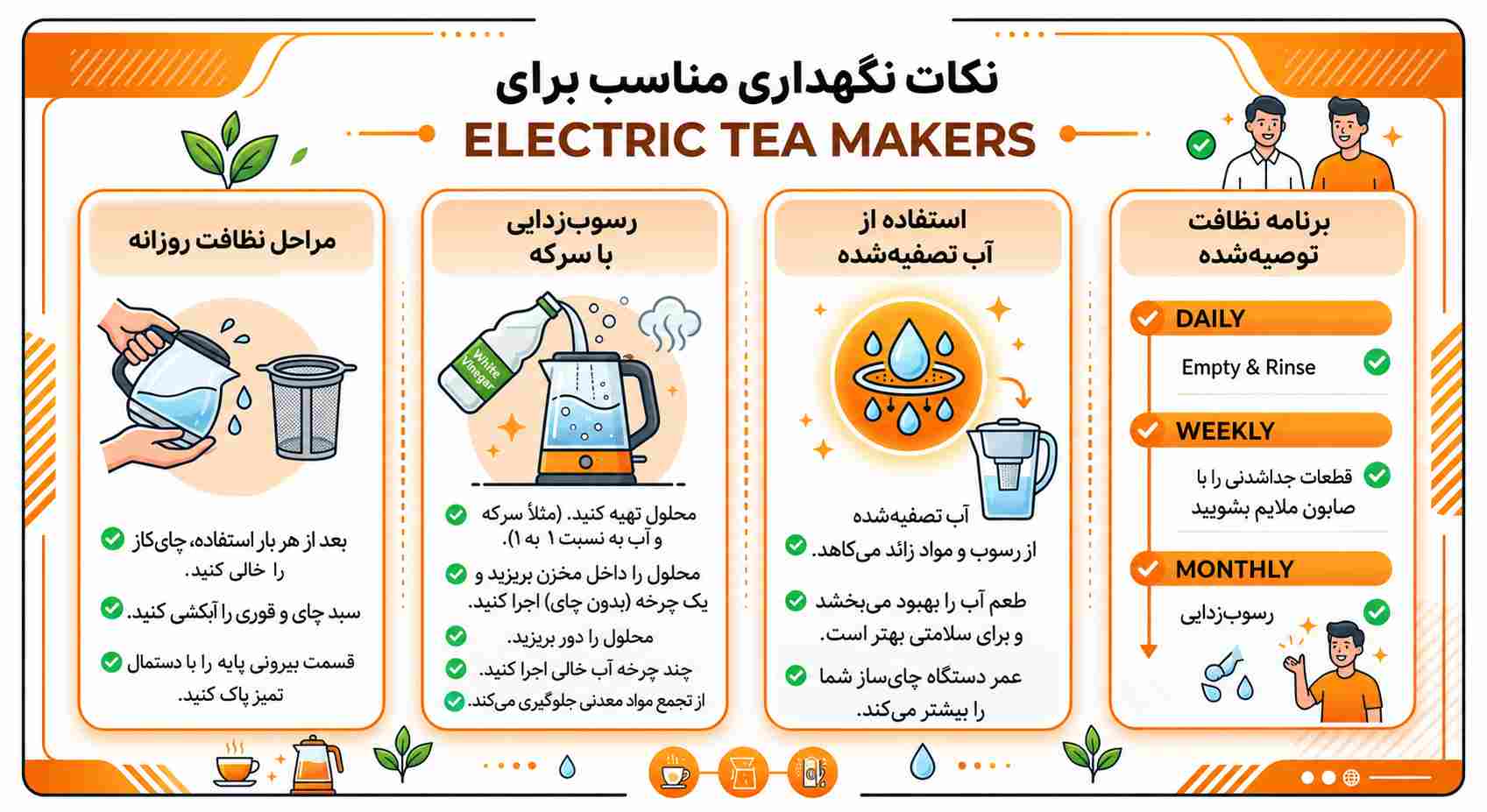 نگهداری صحیح از چای ساز روهمی