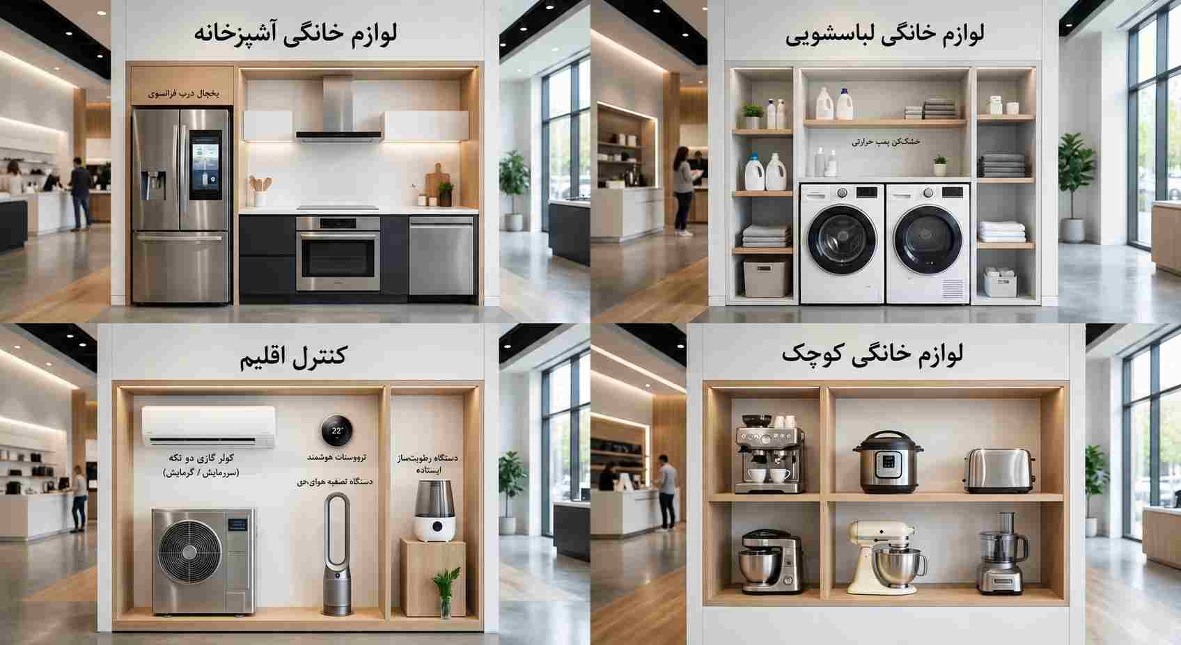انواع مختلف لوازم خانگی در بازار